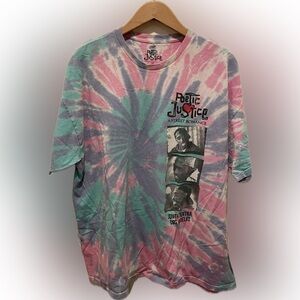 Poetic Justice Tie-Dye Graphic Tee - Pink & Mint